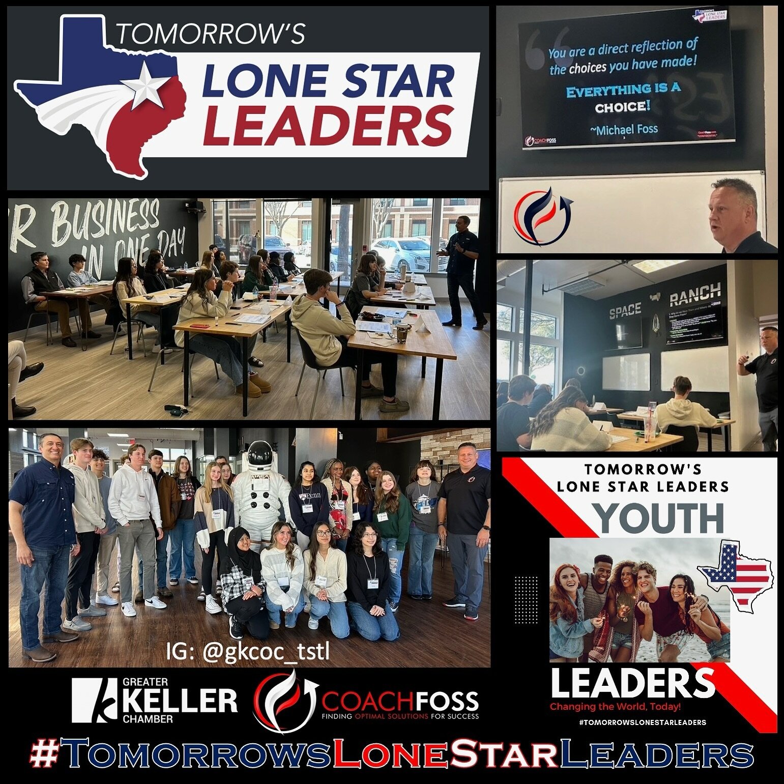CoachFoss LLC and the Greater Keller Chamber of Commerce (of Keller, Texas, in the DFW area) launched an elite leadership development High School program called &ldquo;Tomorrow&rsquo;s Lone Star Leaders&rdquo; last month. We met at Genie Rocket in Ke