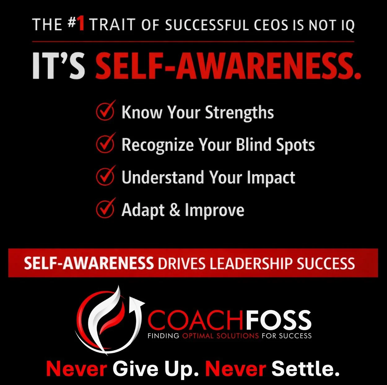 The #1 Traits of Successful CEOs Are Not IQ or Pedigree

A study of 70+ senior executives, including CEOs across public, private equity, and venture-backed companies, by Green Peak Partners and researchers from Cornell University found the strongest 