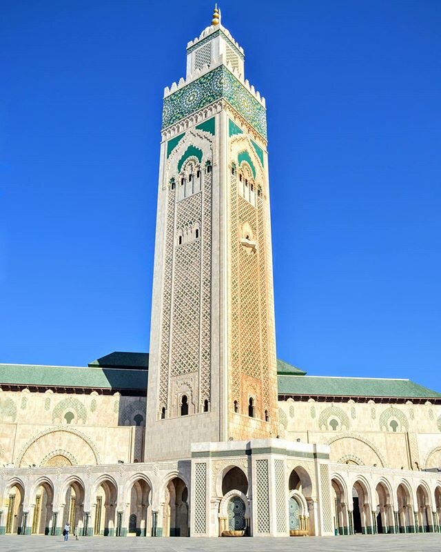 Hassan II Mosque in Casablanca was completed in 1993 and is the second largest mosque in Africa and 7th largest in the world. It has the second tallest minaret in the world. It fits up to 105,000 worshippers at once!

The architecture here was really