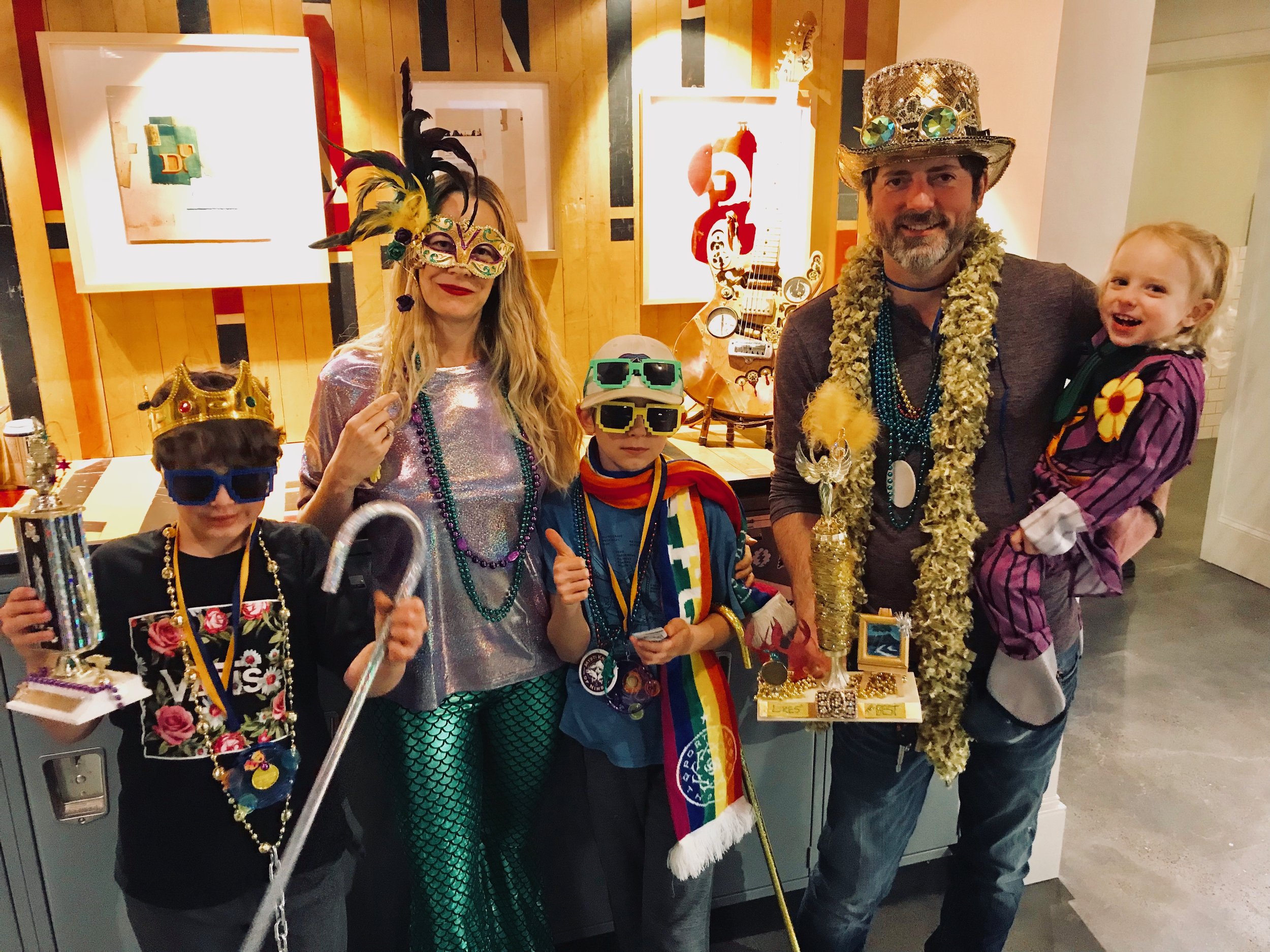 Mardi Gras parade Kids' Costume Contest — Luke's Frame Shop