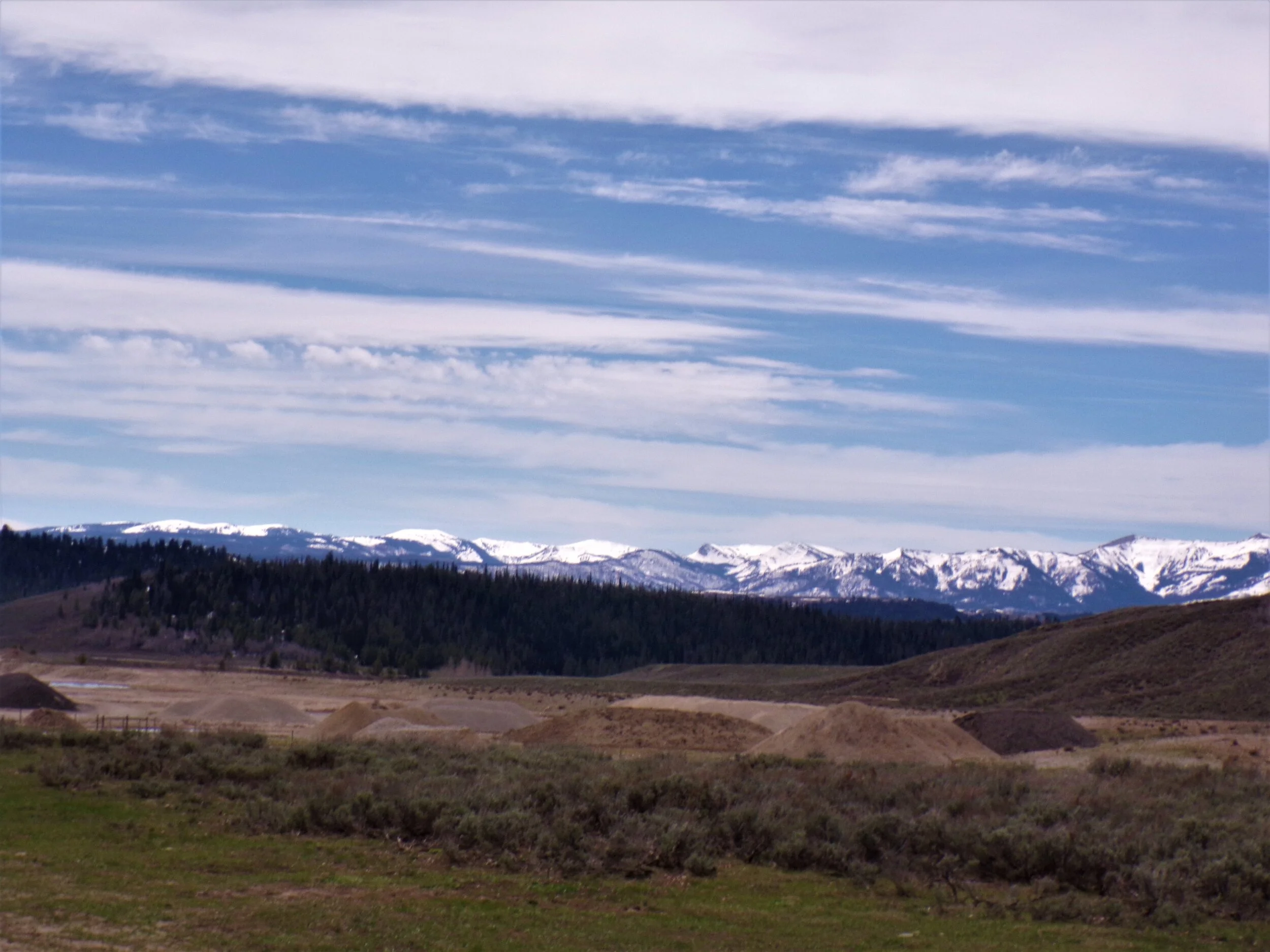 The view from our free camping location in the Bridger-Teton National Forest.