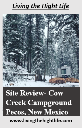 Our free camping location in Pecos, New Mexico was beautiful, but it takes a daredevil to reach it.