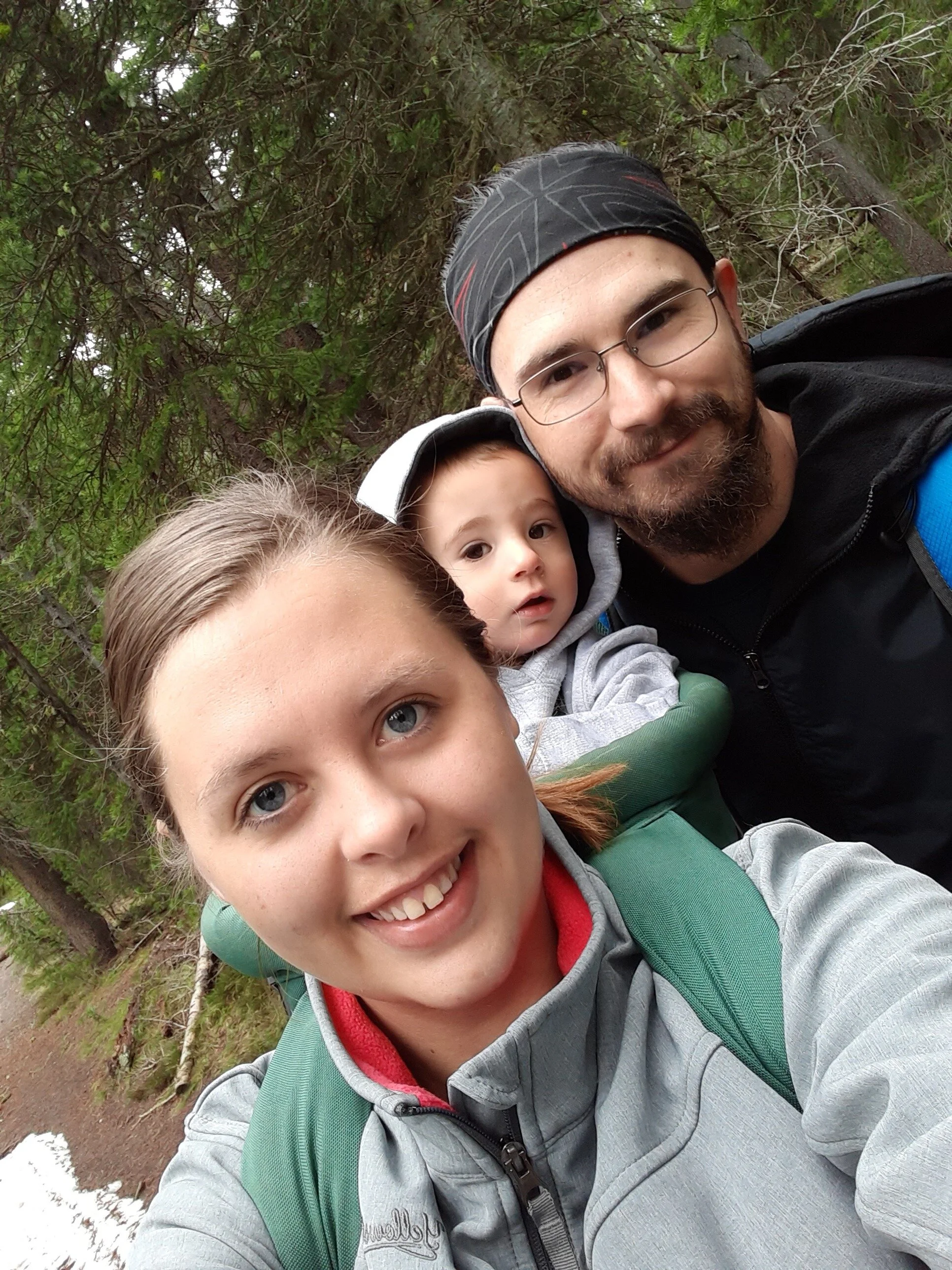 A family who hikes together makes memories together. Our first family hike in Yellowstone National Park.