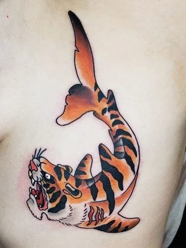 Traditional Tiger Shark Tattoos