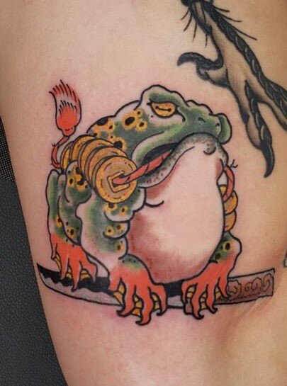 Japanese Toad by Kenji at Axis Ink in Iwakuni Japan  rtattoos