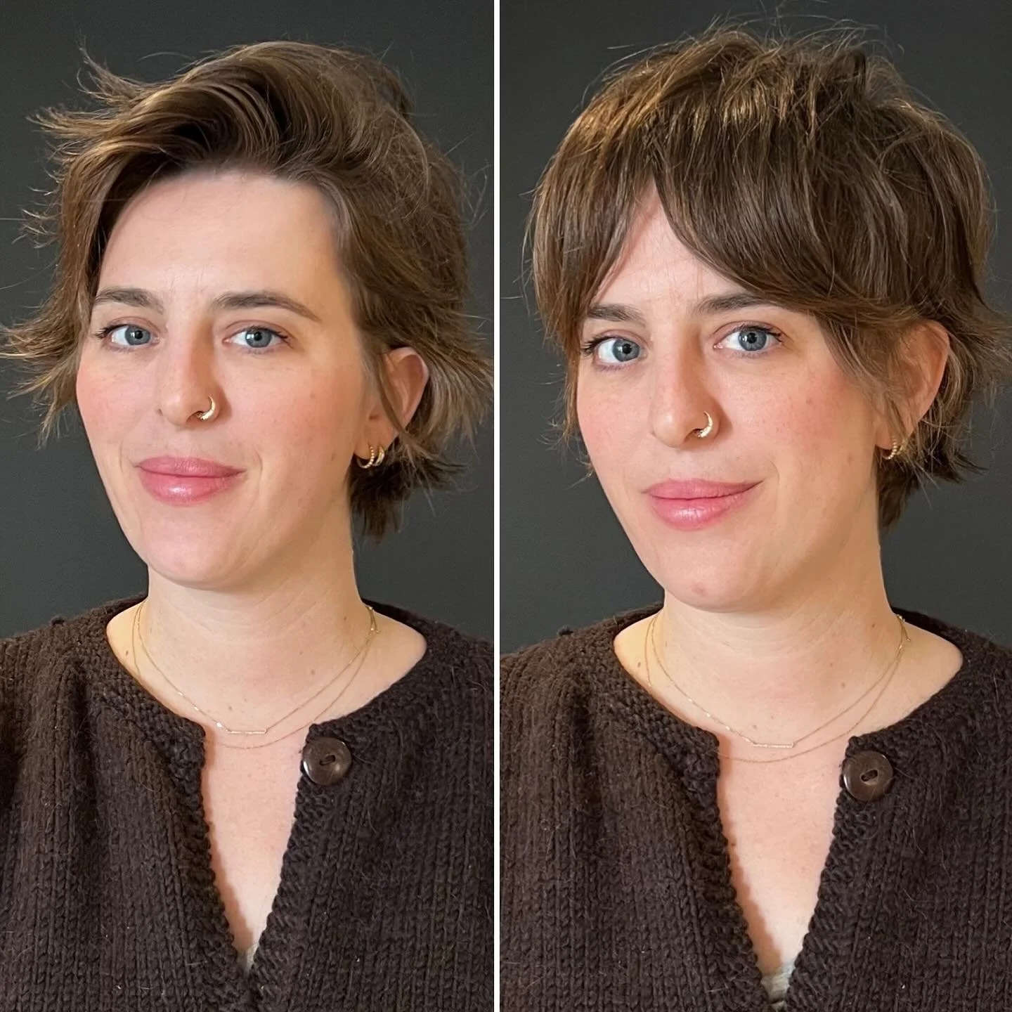 Cassie🖤 It was time for a change &amp; this super versatile pixie was it! She can wear it any way she wants &amp; it&rsquo;ll look good👌🏼

Styled using @hairstorystudio Undressed

#pixie #bixie #shorthair #jpattonsalon #razorcut #beforeandafter #s