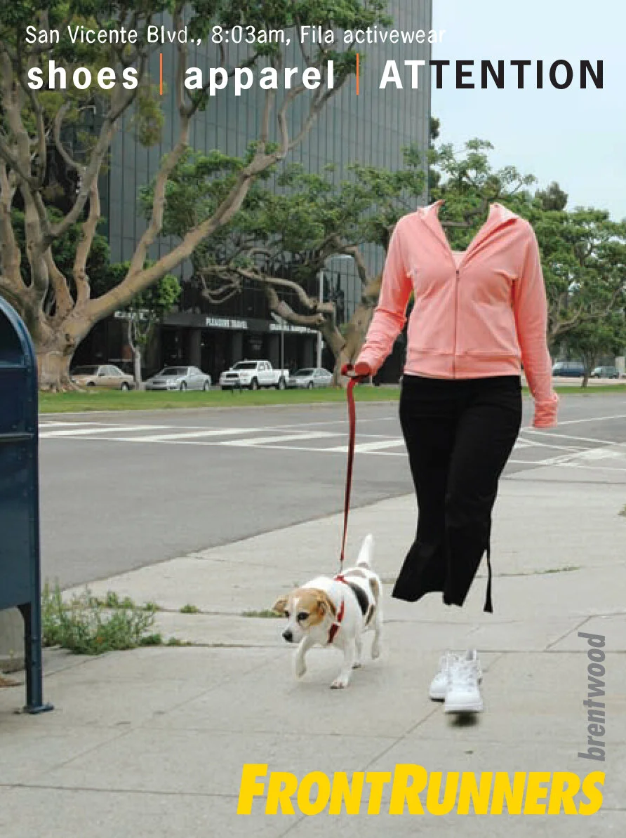  FrontRunners Brentwood print ad and postcard 