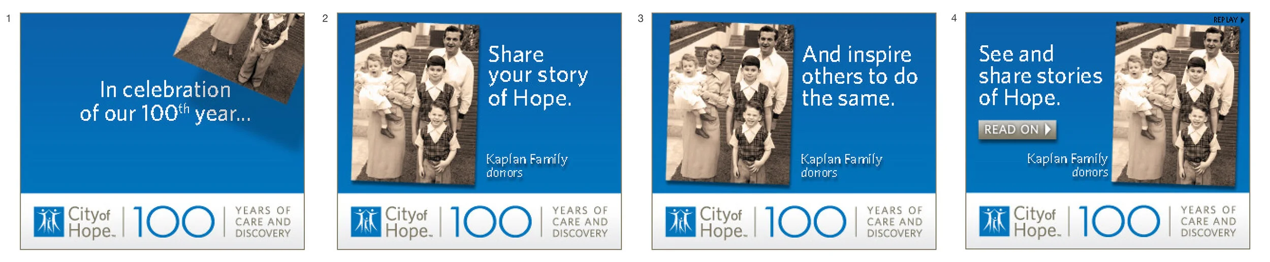  City of Hope centennial banner ad campaign 