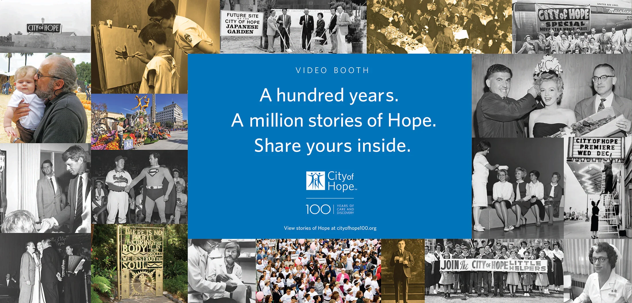  City of Hope centennial video booth display 