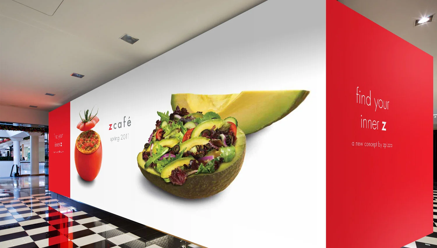 zcafé new store launch storefront wrap