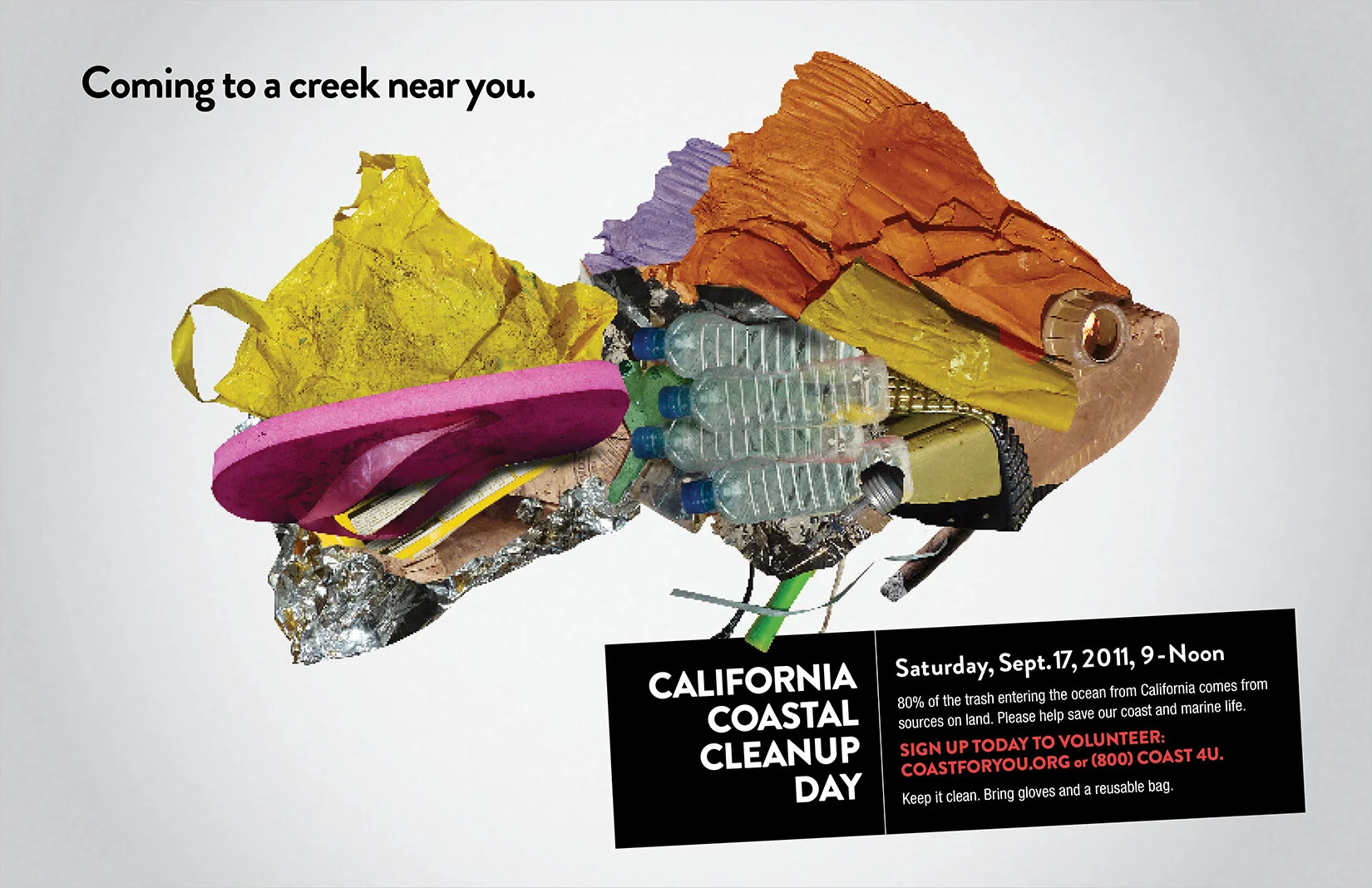  California Coastal Cleanup Day poster, “Fish” 