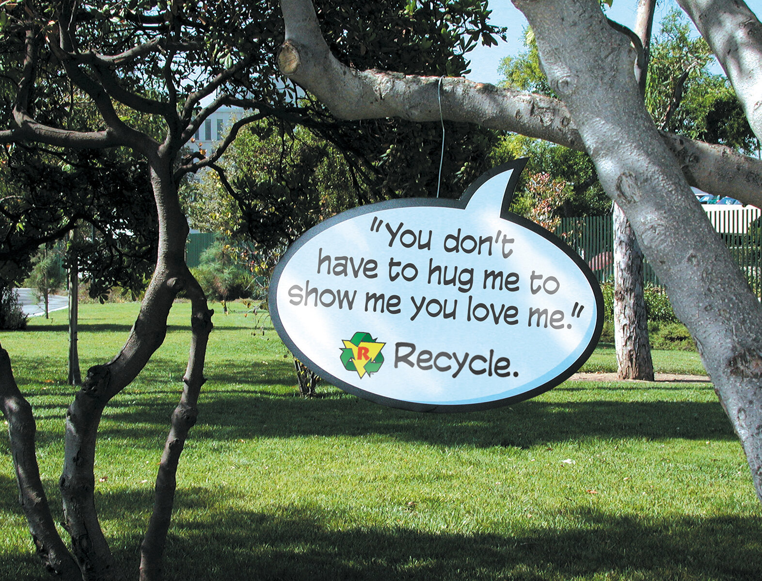  State of California recycling program gorilla tactic posting, print ads and posters 