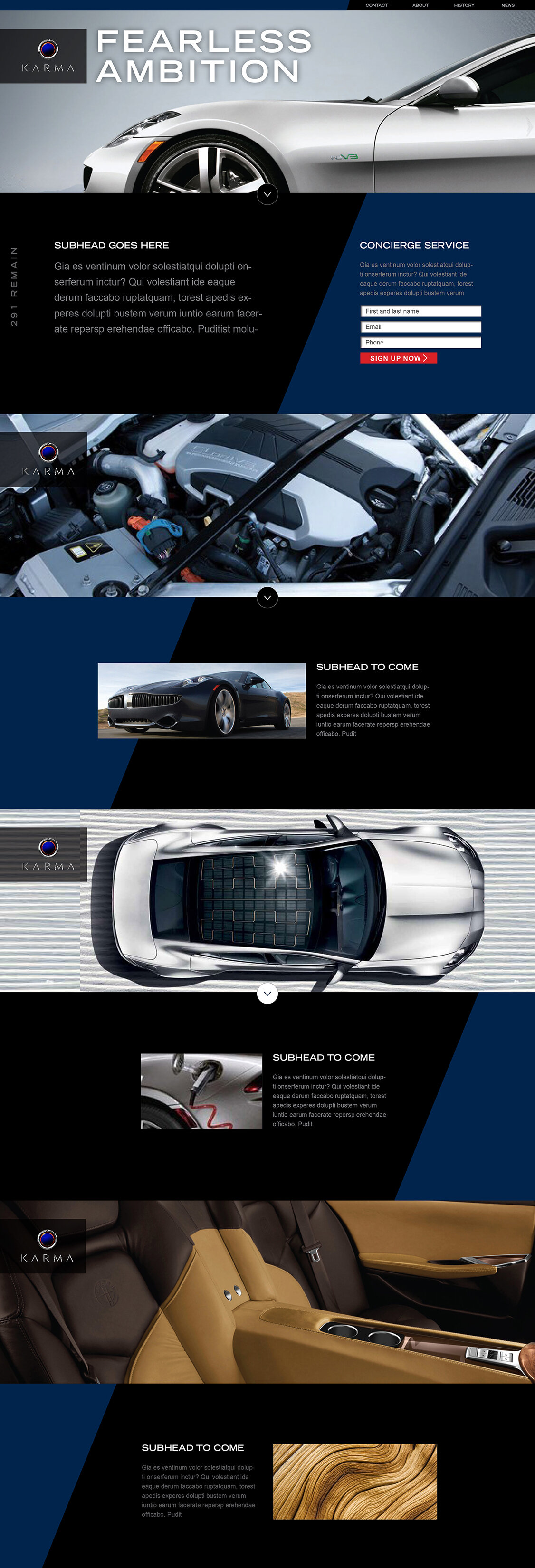  Karma Automotive website design, concept 2 