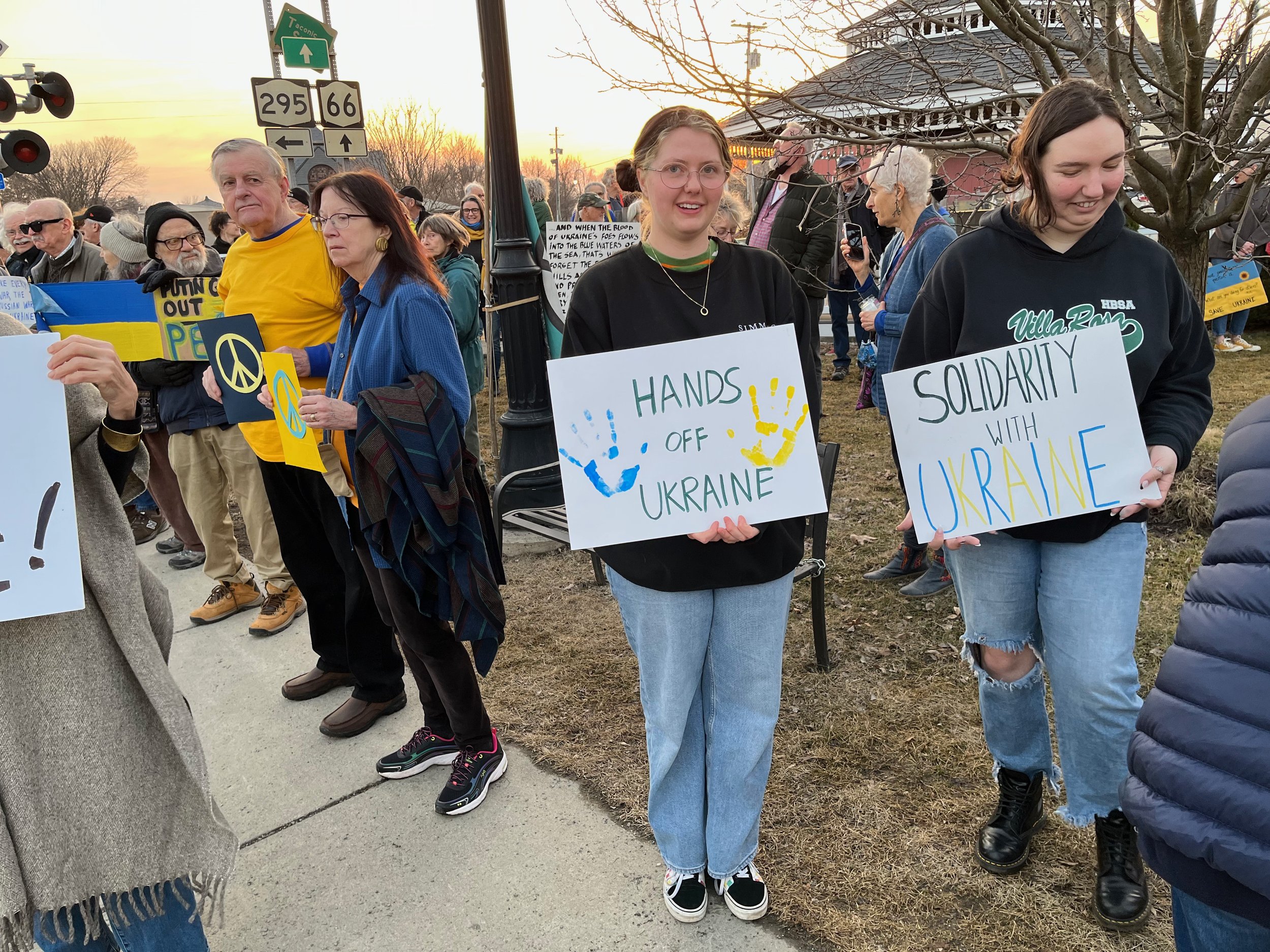 Ukraine peace vigil draws over 80