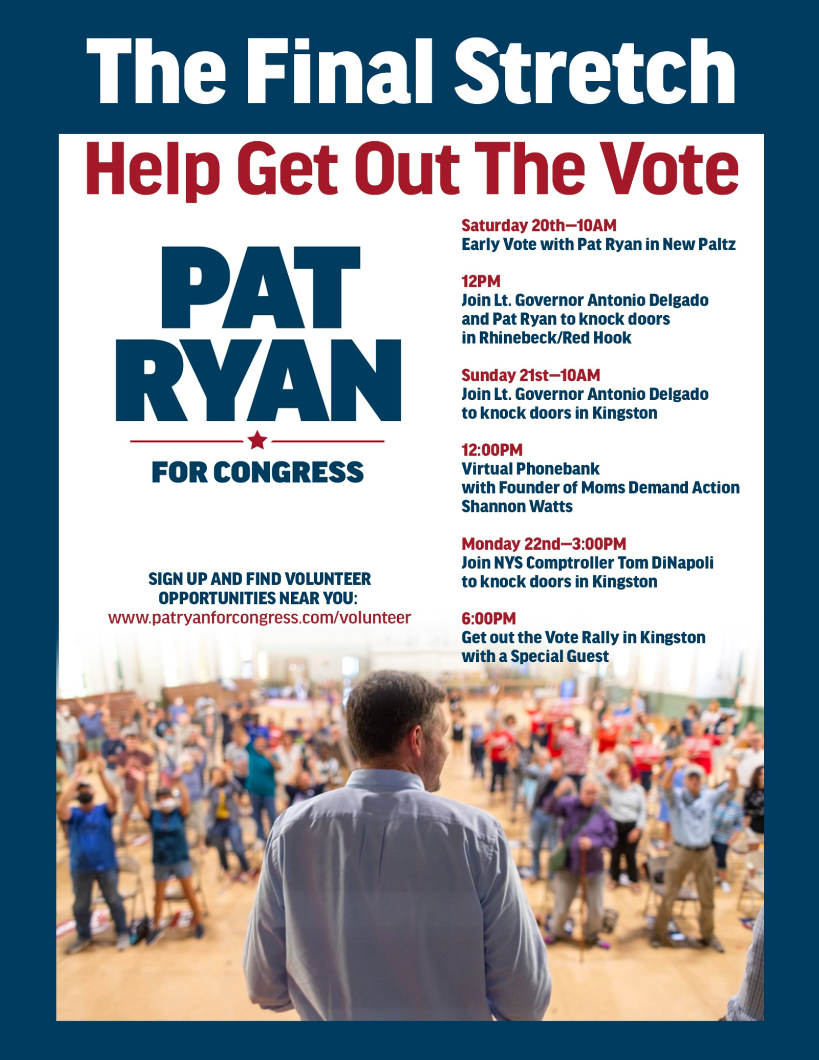 Personal contact is everything — Saturday!