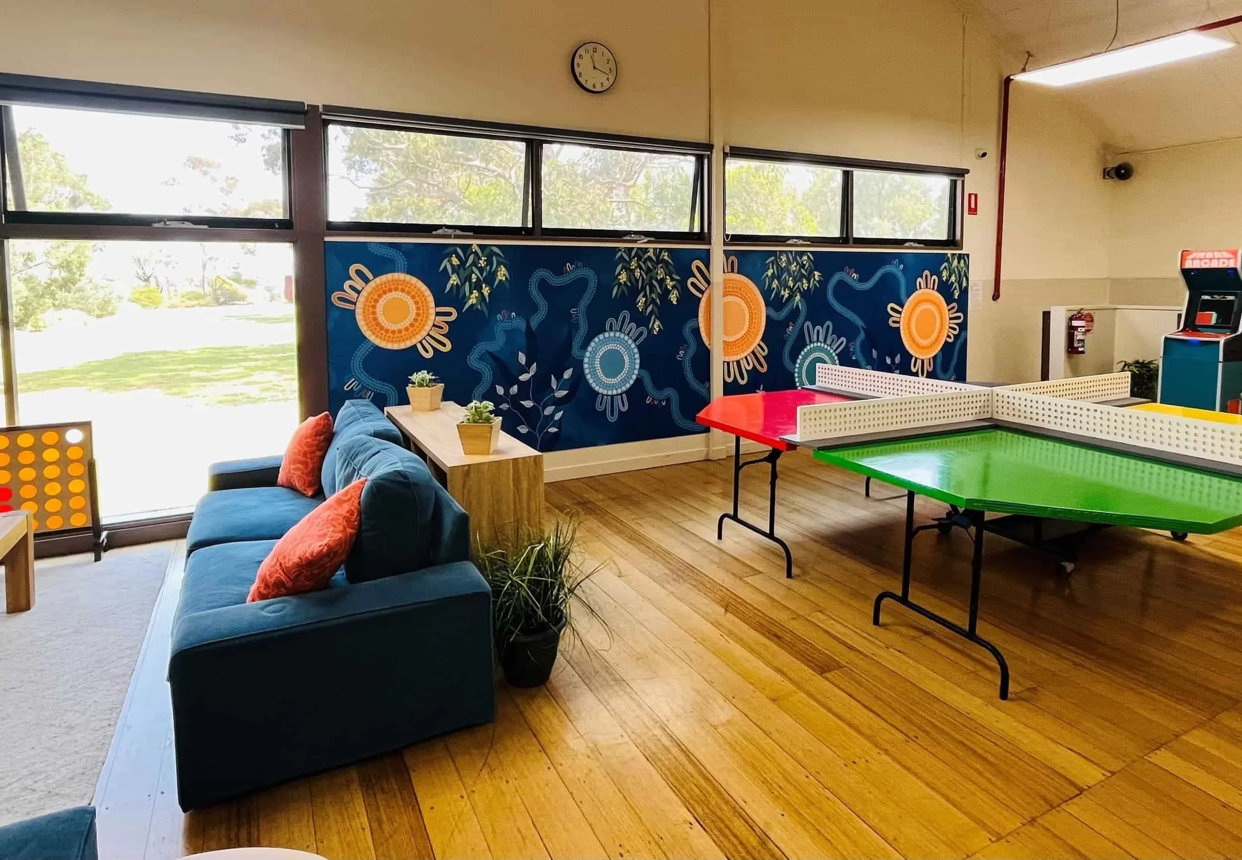 Recreation area at Urban Camp.