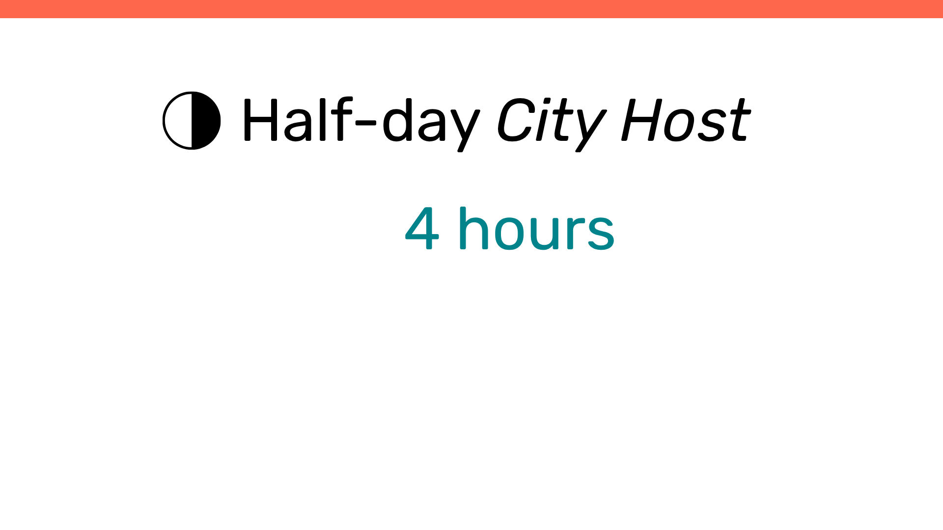 Half-day City Host 4 hours