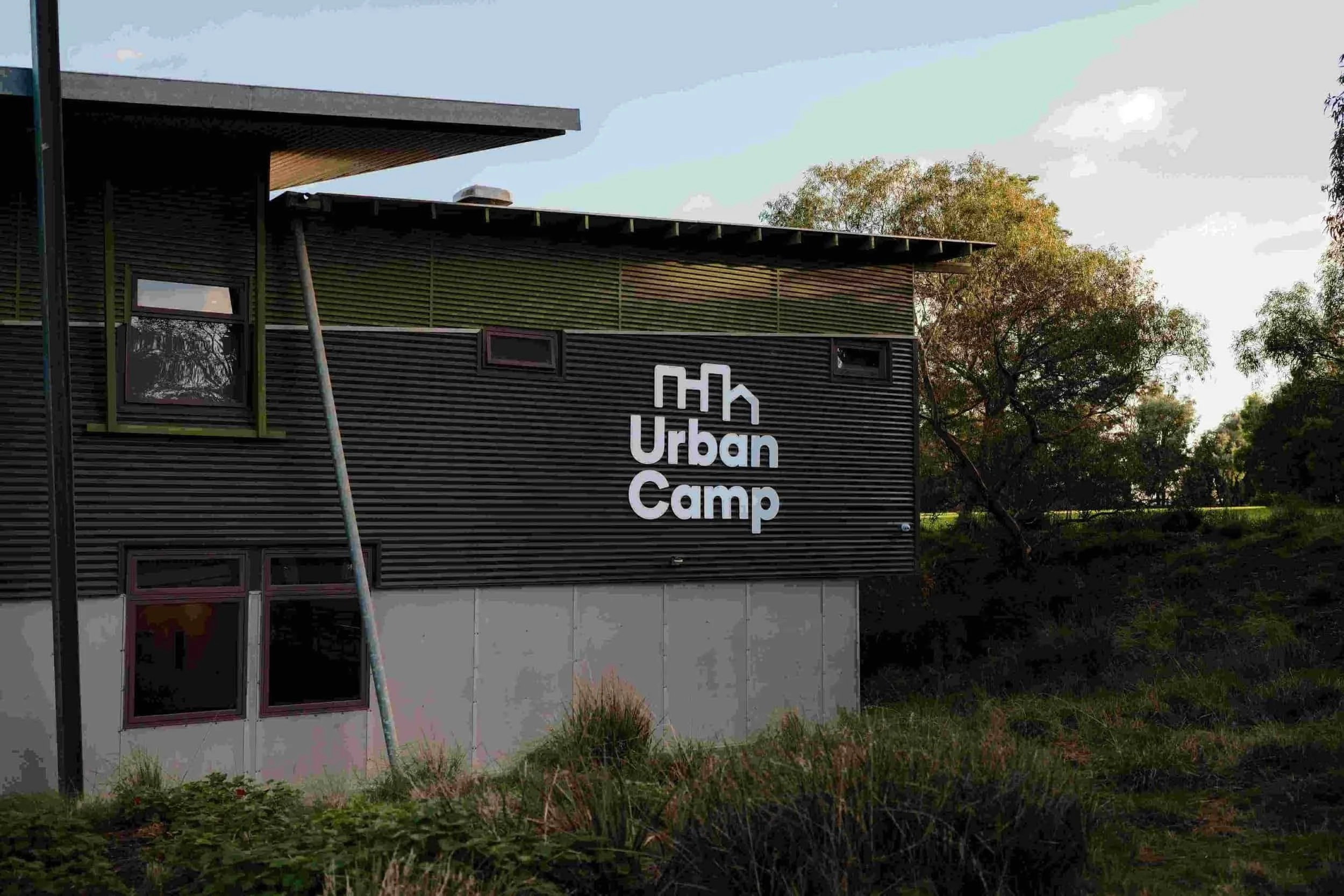 Exterior of Urban Camp North Wing Building.