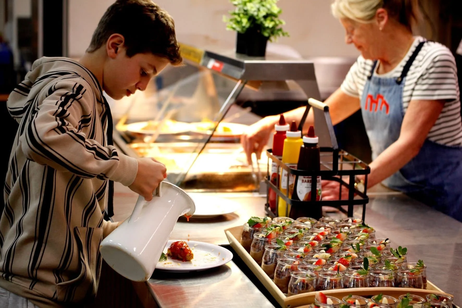 Dinner service at Urban Camp