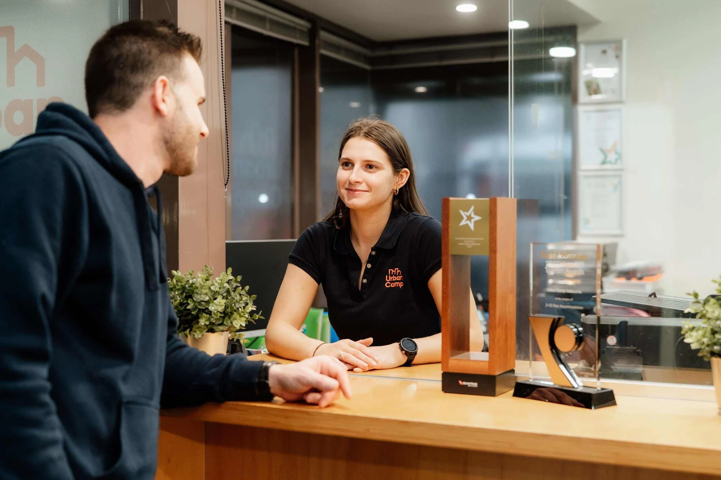 Friendly staff at Urban Camp.