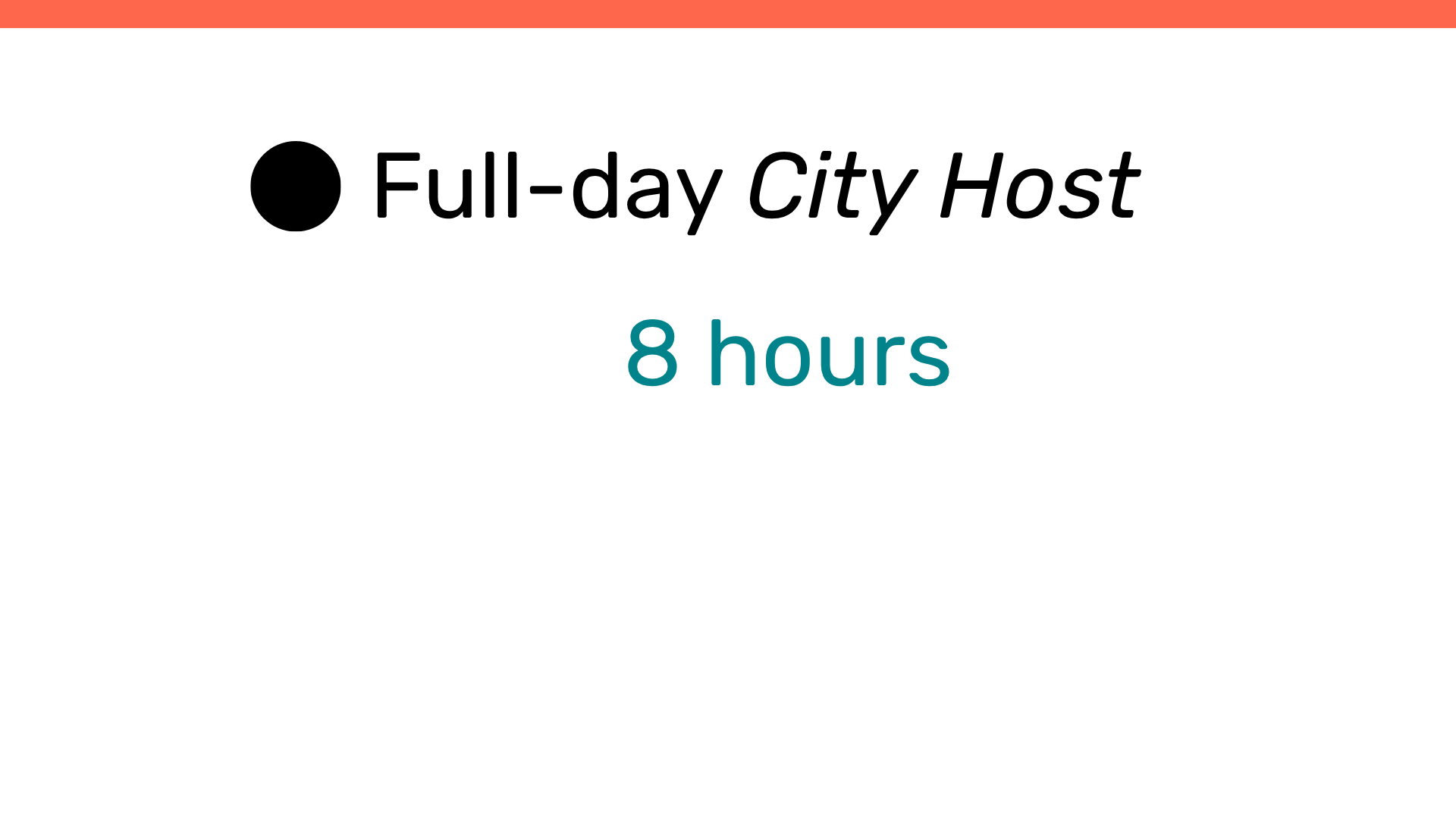 Full day city host 8 hours