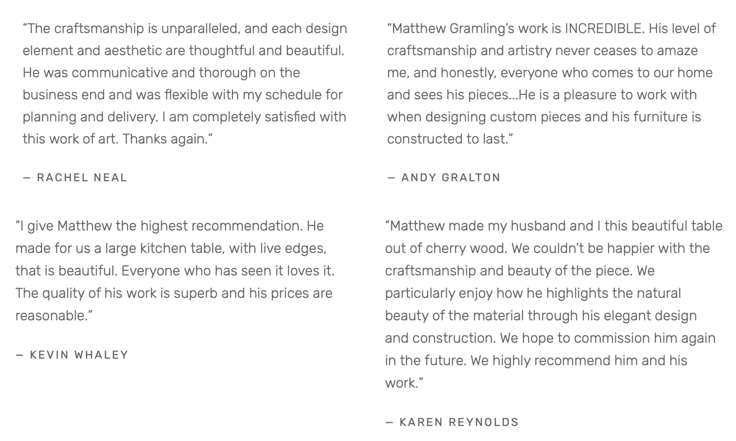 Matthew Gramling Woodworks