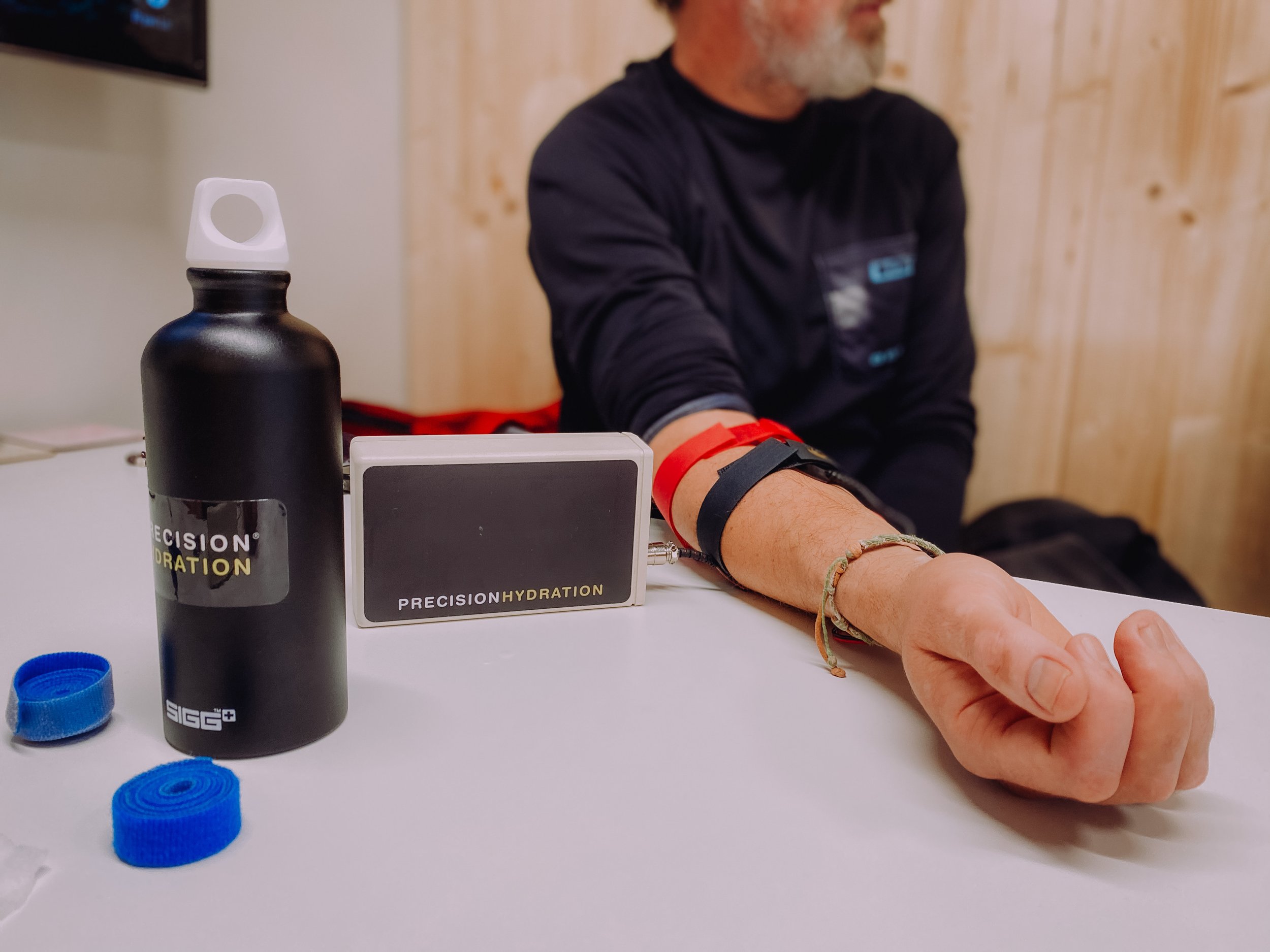 Sweat Testing - Electrodes on arm, bottle (Credit Craig Sawyer).jpg