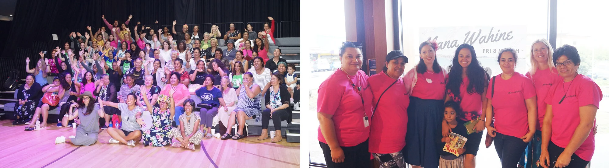 Mana Wahine Conference 2018 (left) - Members of the Mana Wahine Conference 2018 organising committee (right)
