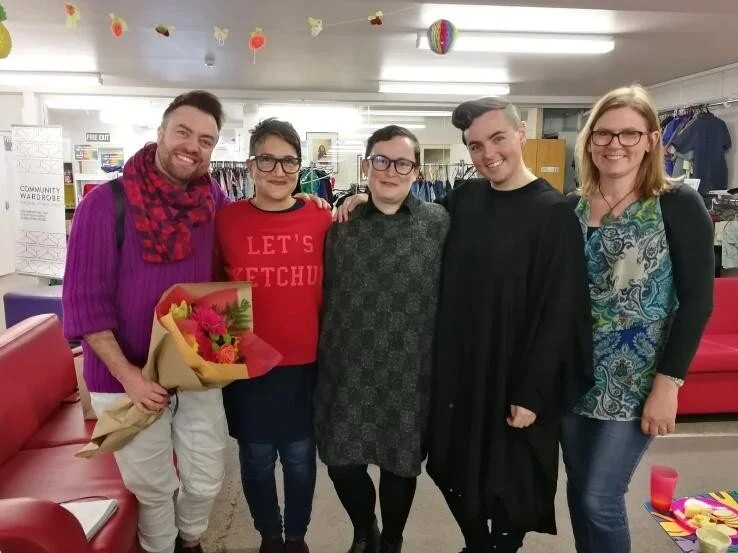 L-R: Jack Trolove, Anya Satyanand (Former CEO Ara Taiohi; CEO The Prince’s Trust New Zealand), Moira Clunie, Joey Macdonald and Jane Zintl (CEO Ara Taiohi)