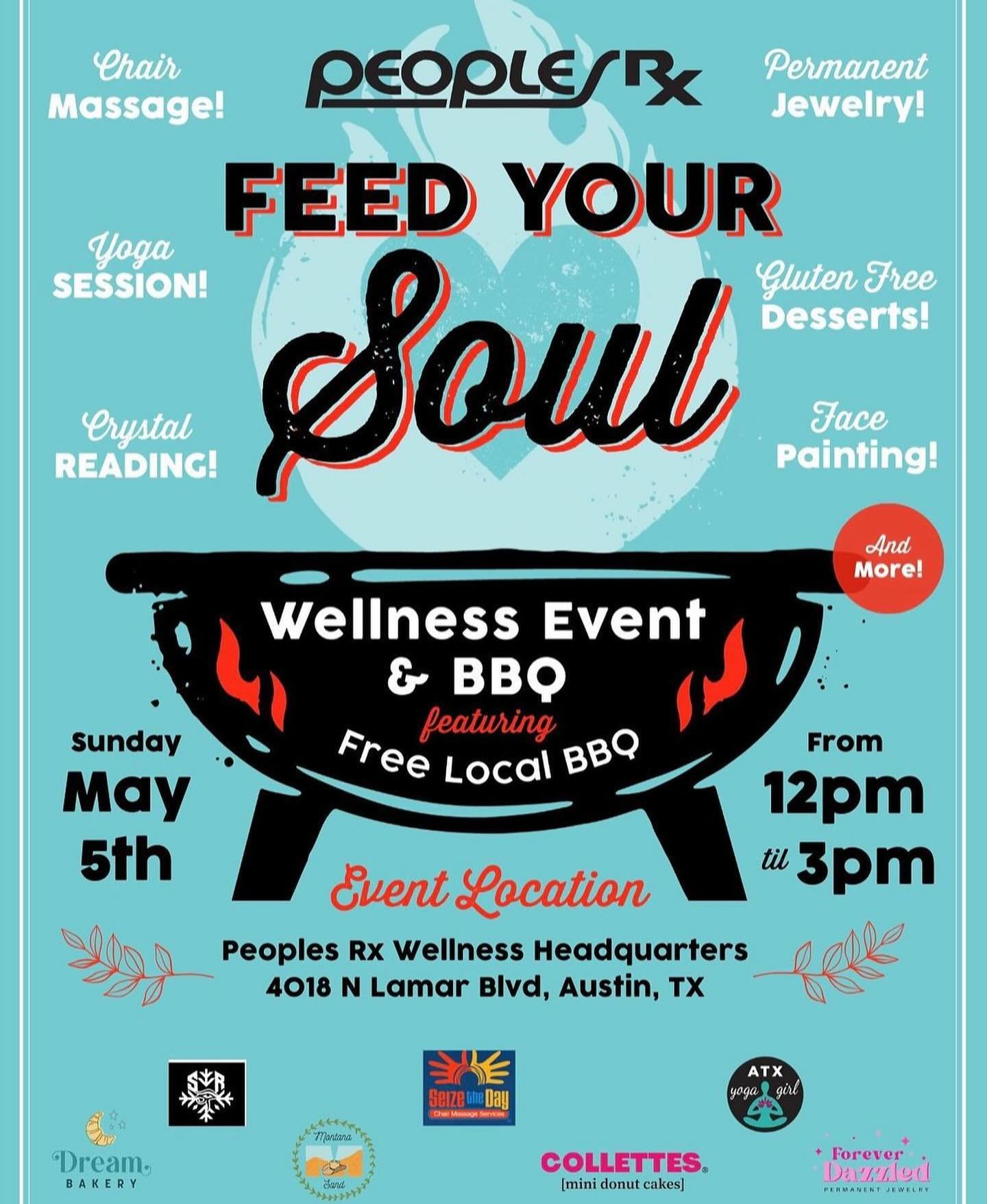 Hey Friends! I&rsquo;m super excited to announce events in May!🪷🌷🌼🌺

✨Sunday, May 5th 12-3pm @peoples_rx 
Feed your soul Wellness Event! I will be doing Crystal Readings for $25. Will also be selling crystal chakra abundance jars, crystals and mo