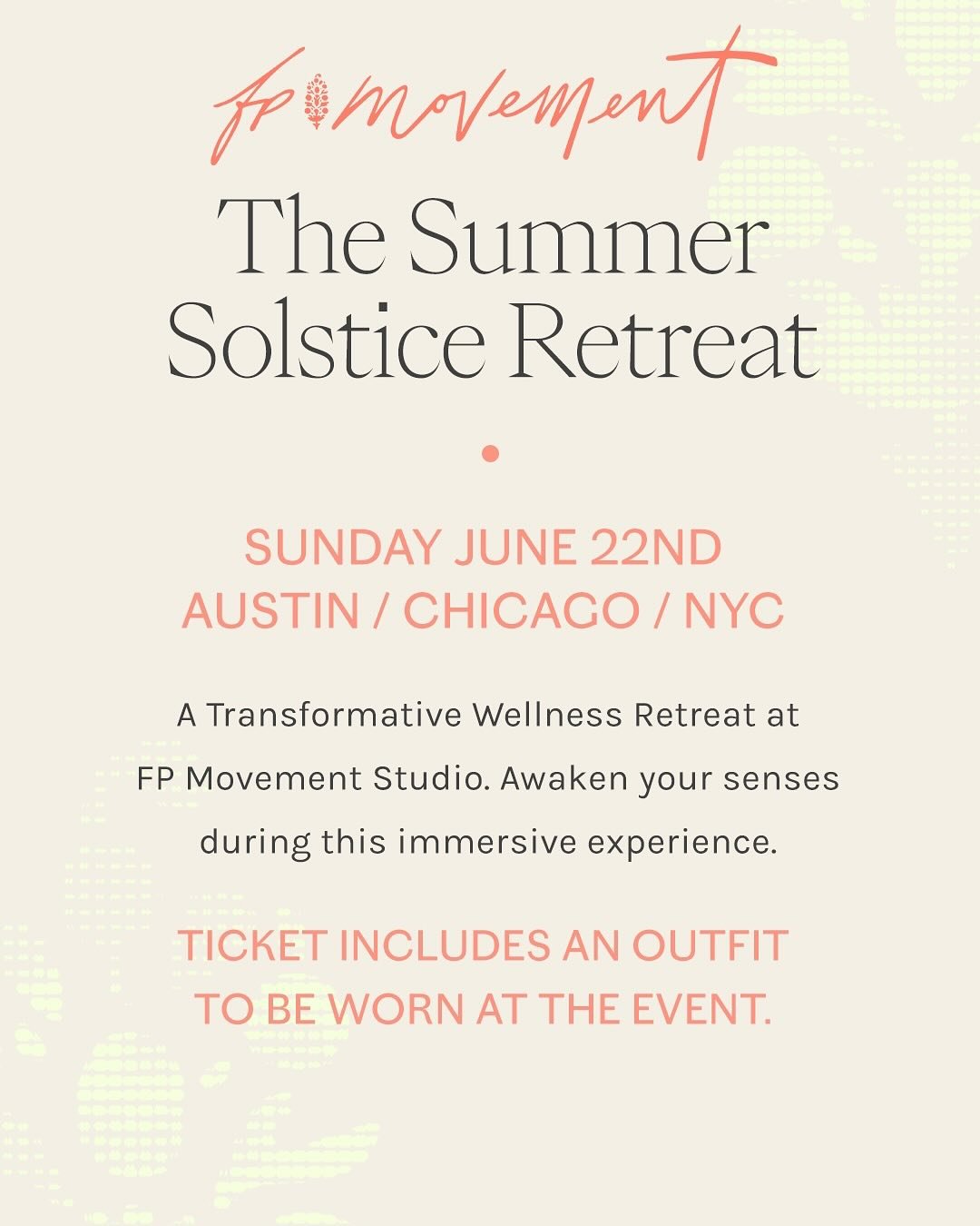 Step Into the Magic of the Summer Solstice with @freepeoplemovement 

Celebrate the longest day of the year under the golden Texas sun! Join us in the heart of Austin for a soulful Summer Solstice gathering filled with music, movement, aura photograp