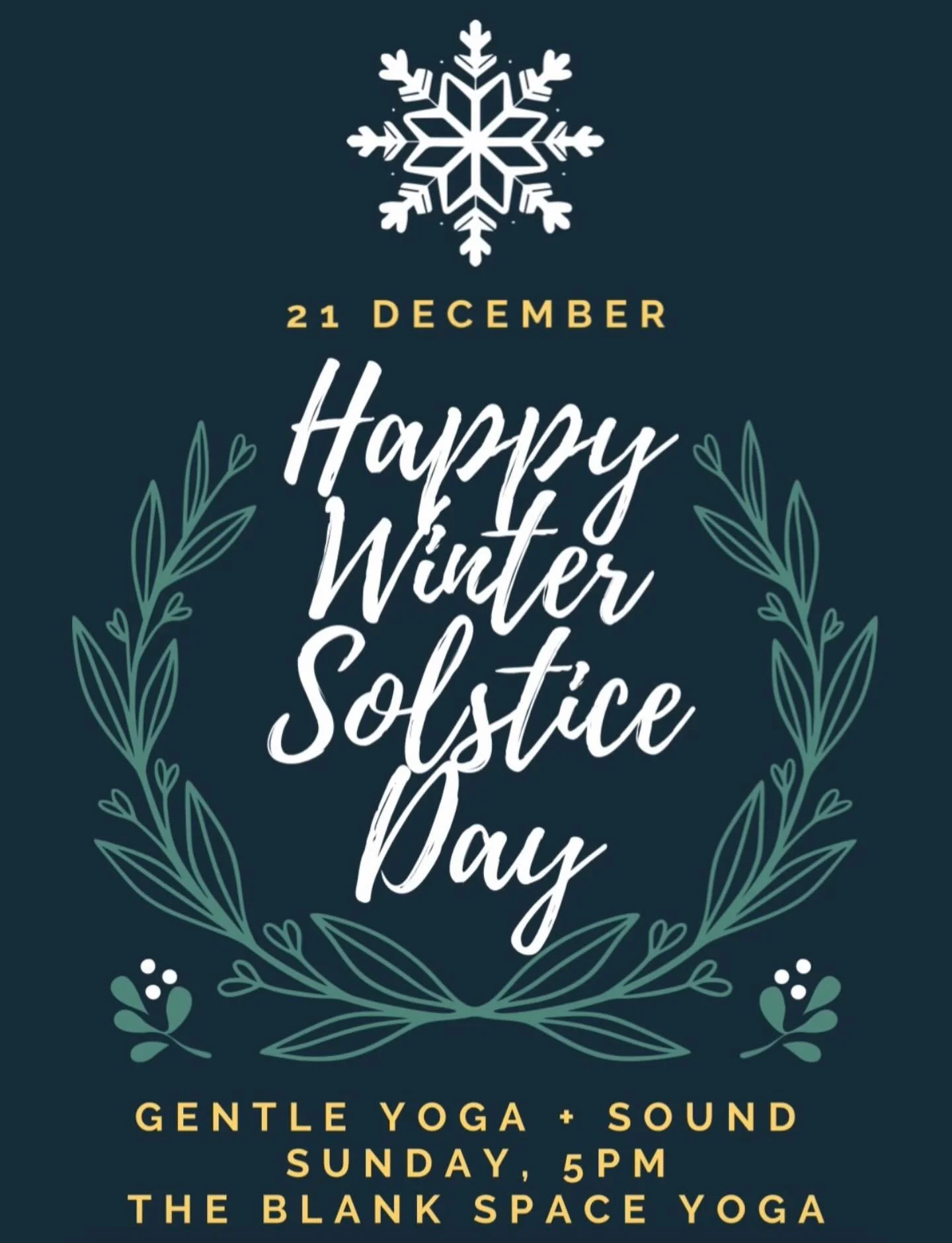 🌙 Winter Solstice Gentle Yoga Class Theme: &ldquo;Returning to the Light&rdquo;

Join me for a gentle yoga and sound experience on the winter solstice. We&rsquo;ll move slowly, breathe deeply, and settle into the quiet magic of the season. As the lo