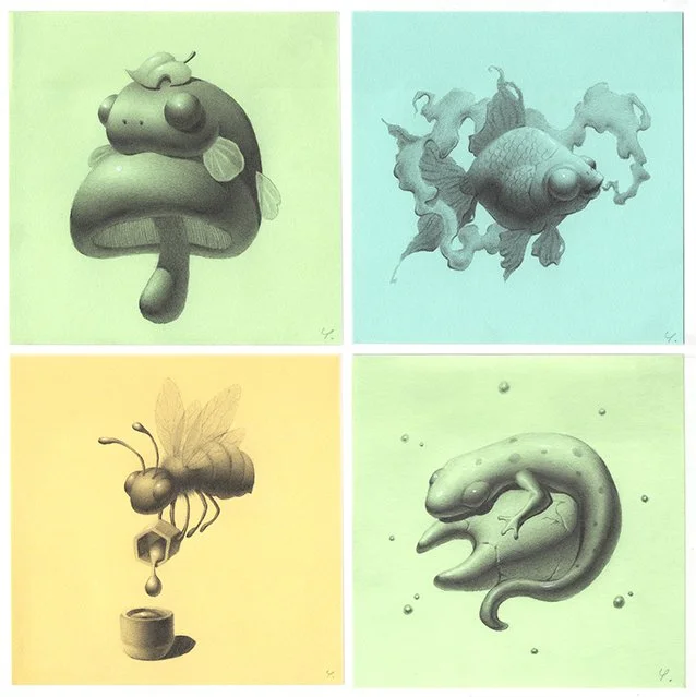 Graphite on Post It 2021