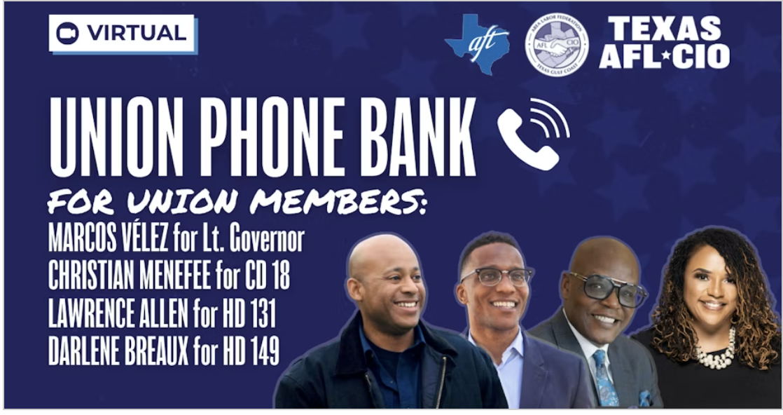 Virtual Union Phone Bank for Pro-Worker Primary Runoff Candidates