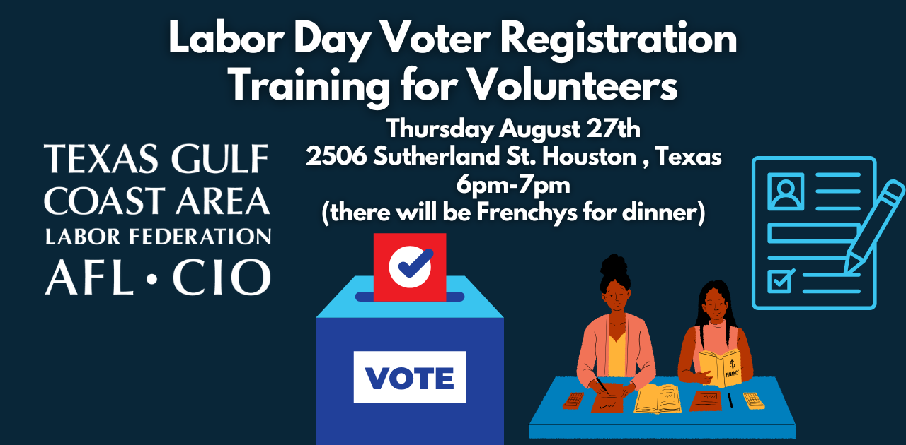 Labor Day Voter Registration Volunteer Training