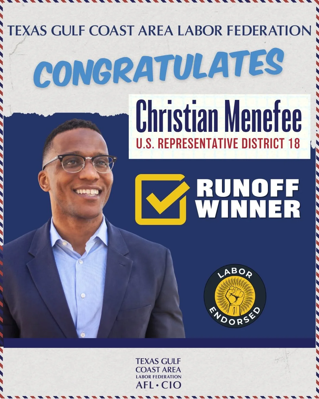 Congratulations to all our labor endorsed candidates who were victorious in their primary runoff elections. 🥳
We look forward to electing labor champions up and down the ballot in November! 💪