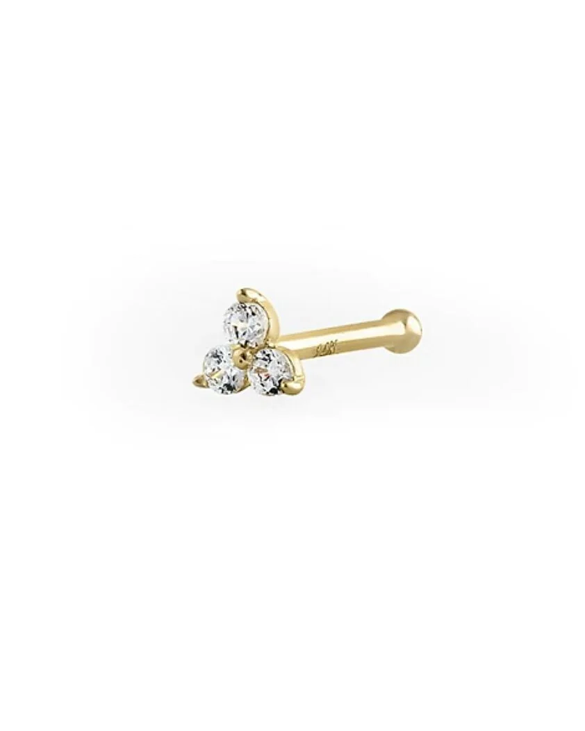 Gold flower deals nose pin
