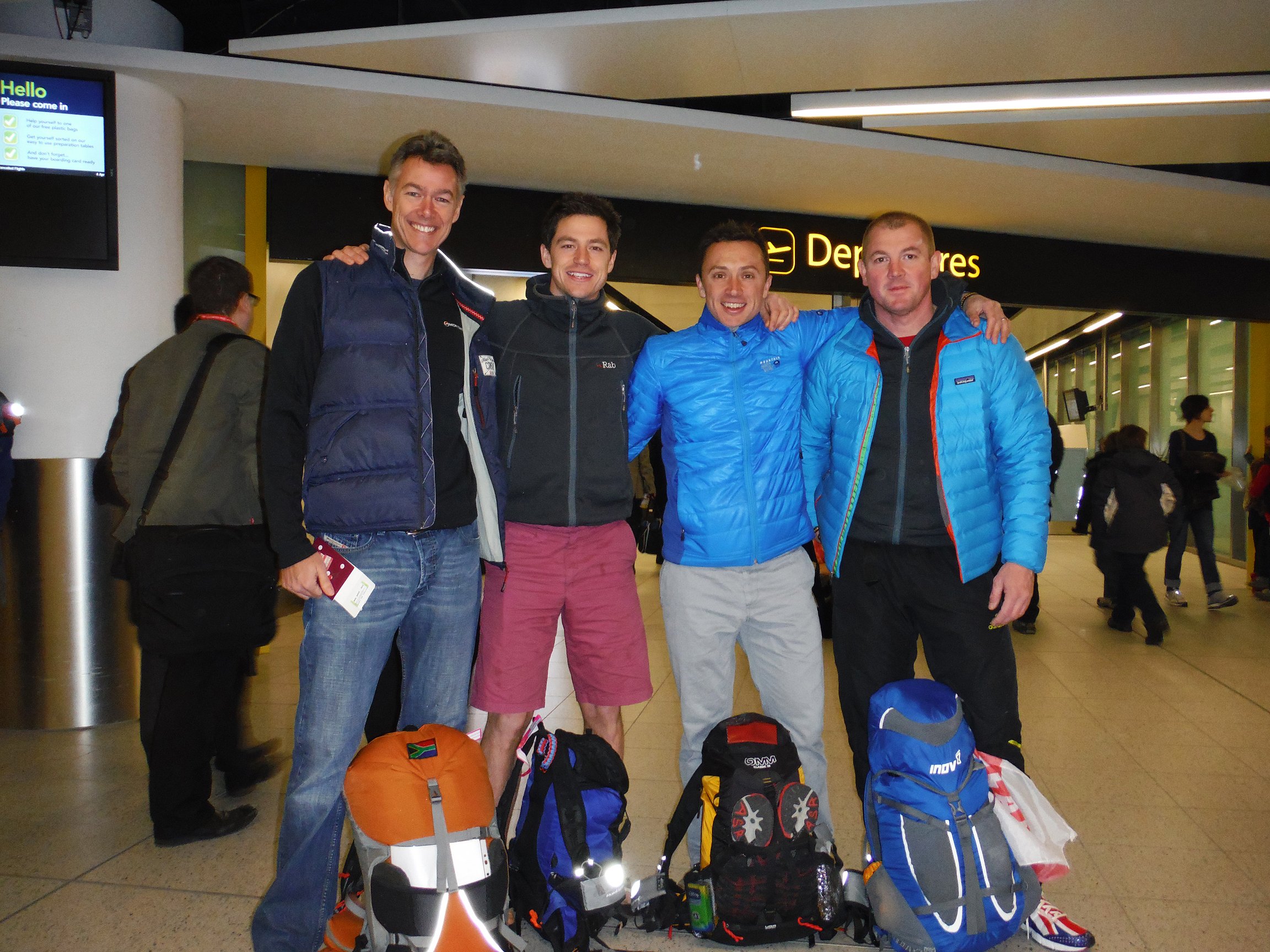 From left to right: Warren, Tom, Andrew (Chis) and me.