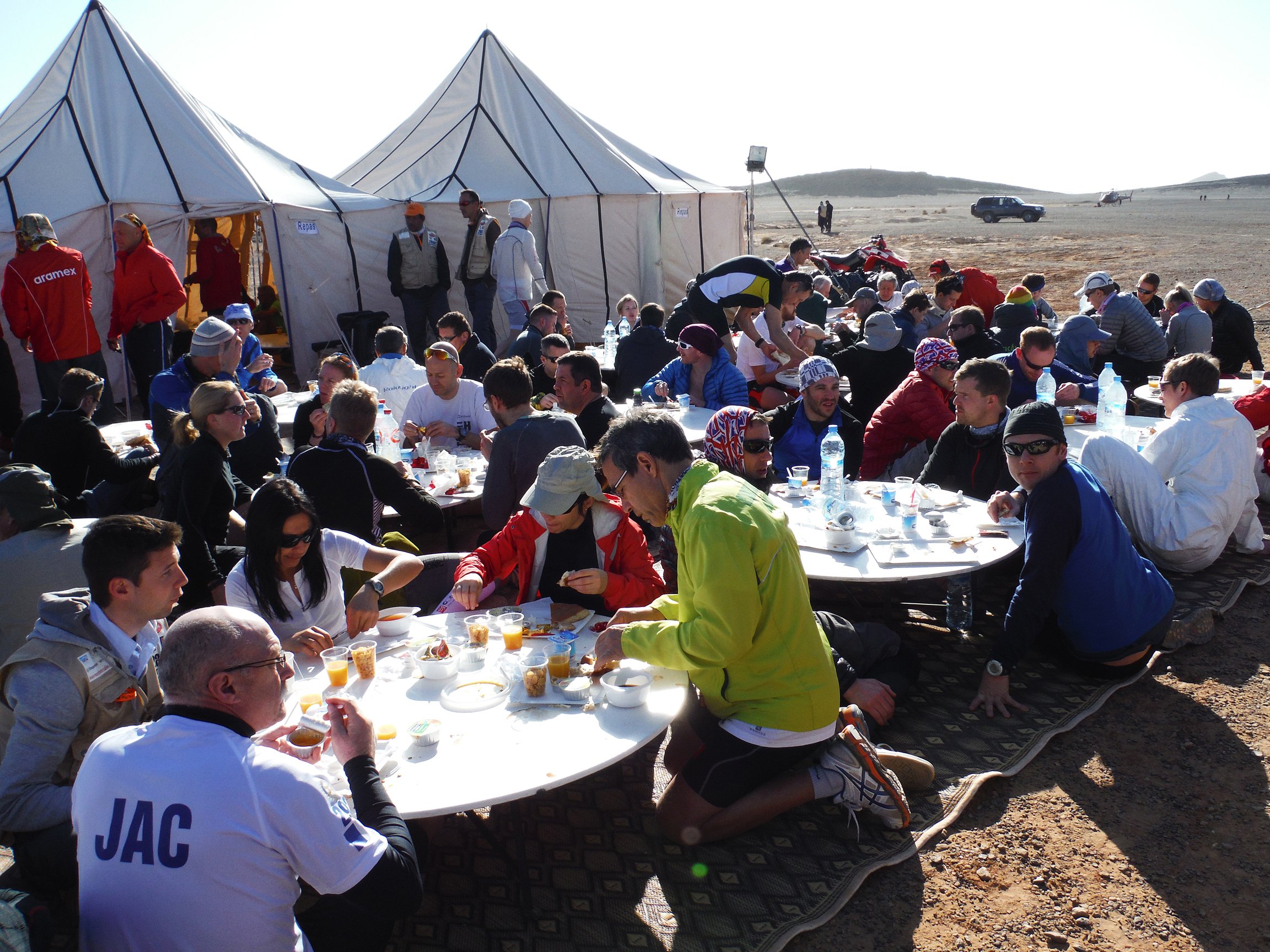 The last meal provided by the organisers the evening before the race started. Managed to have something nutty and had a huge anaphylactic reaction that night. No sleep, vomiting and the shits meant for an interesting first stage of the race.