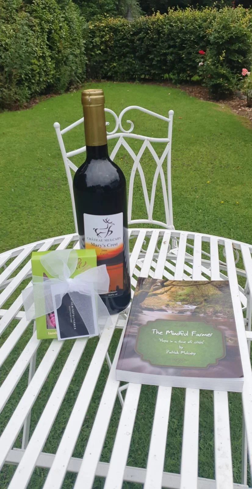 The Mindful Farmer Gift Box including Book, Red Wine & Chocolates