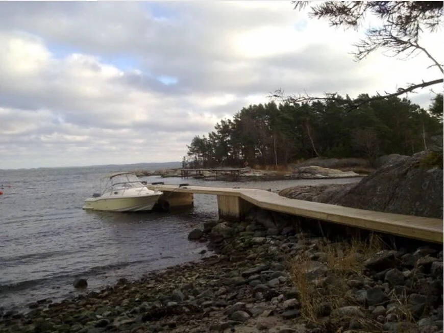 Käytävä laiturilta huvilalle