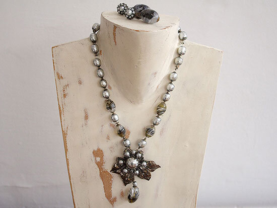 Miriam Haskell Necklace &amp; Earrings