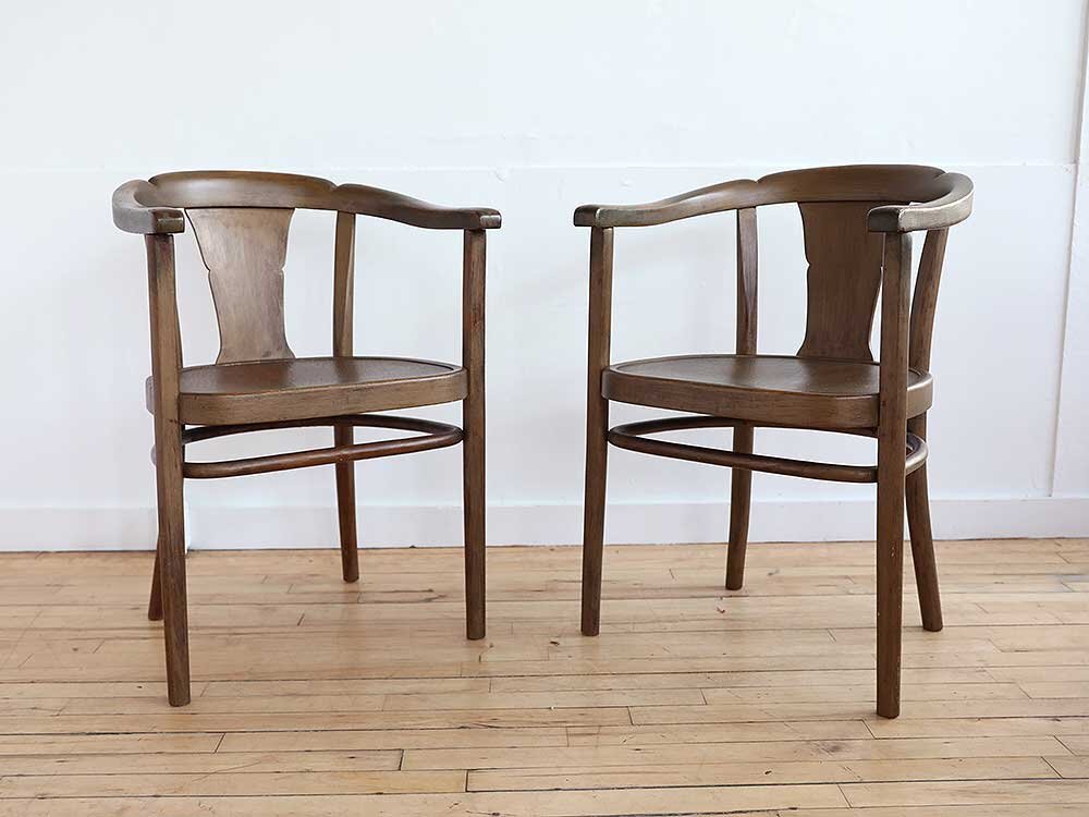 Pair Thonet Arm Chairs