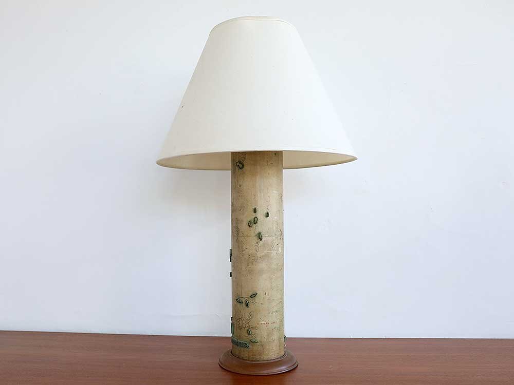 Vintage Wallpaper Roll Lamp