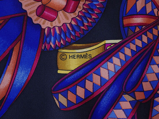 Hermes Silk Scarf in Black