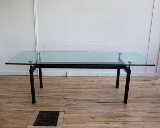 Corbusier LC6 Metal &amp; Glass Dining Table