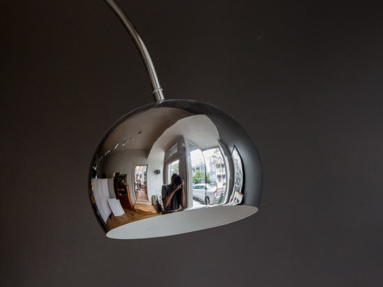 Chrome &amp; Marble Arco Floor Lamp