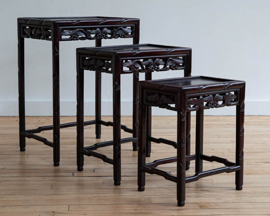 Chinese Carved Nesting Tables