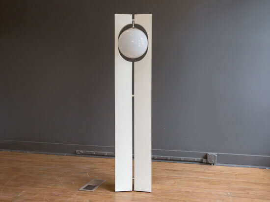 Post-Modernist White Lacquer Floor Lamp