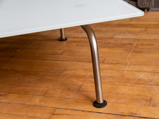 Fritz Hansen Cased Glass and Steel Coffee Table